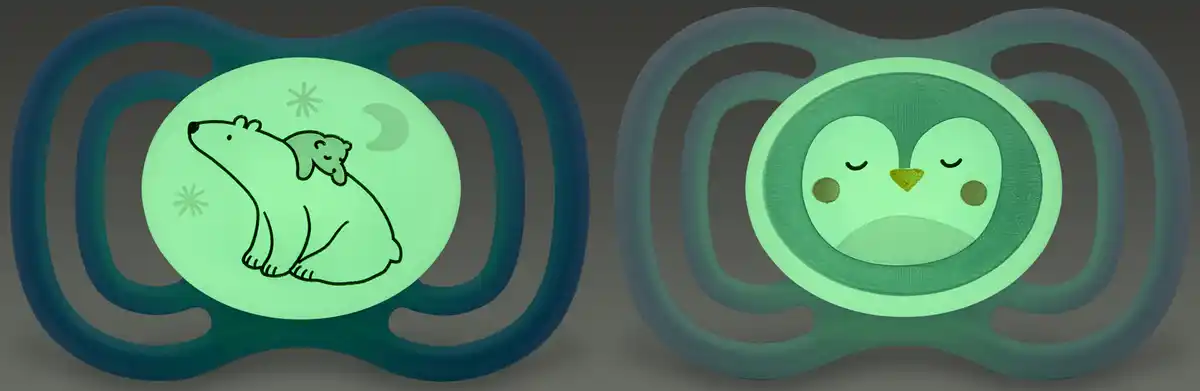 Bild 2 von Babydream Nachtschnuller "Der Leuchtende" Bär/Pinguin 18+ M