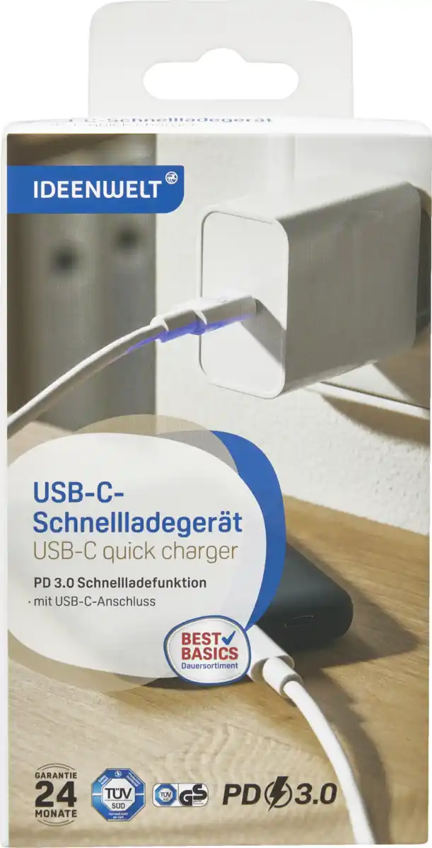 Bild 1 von IDEENWELT Best Basics USB-C Schnellladegerät