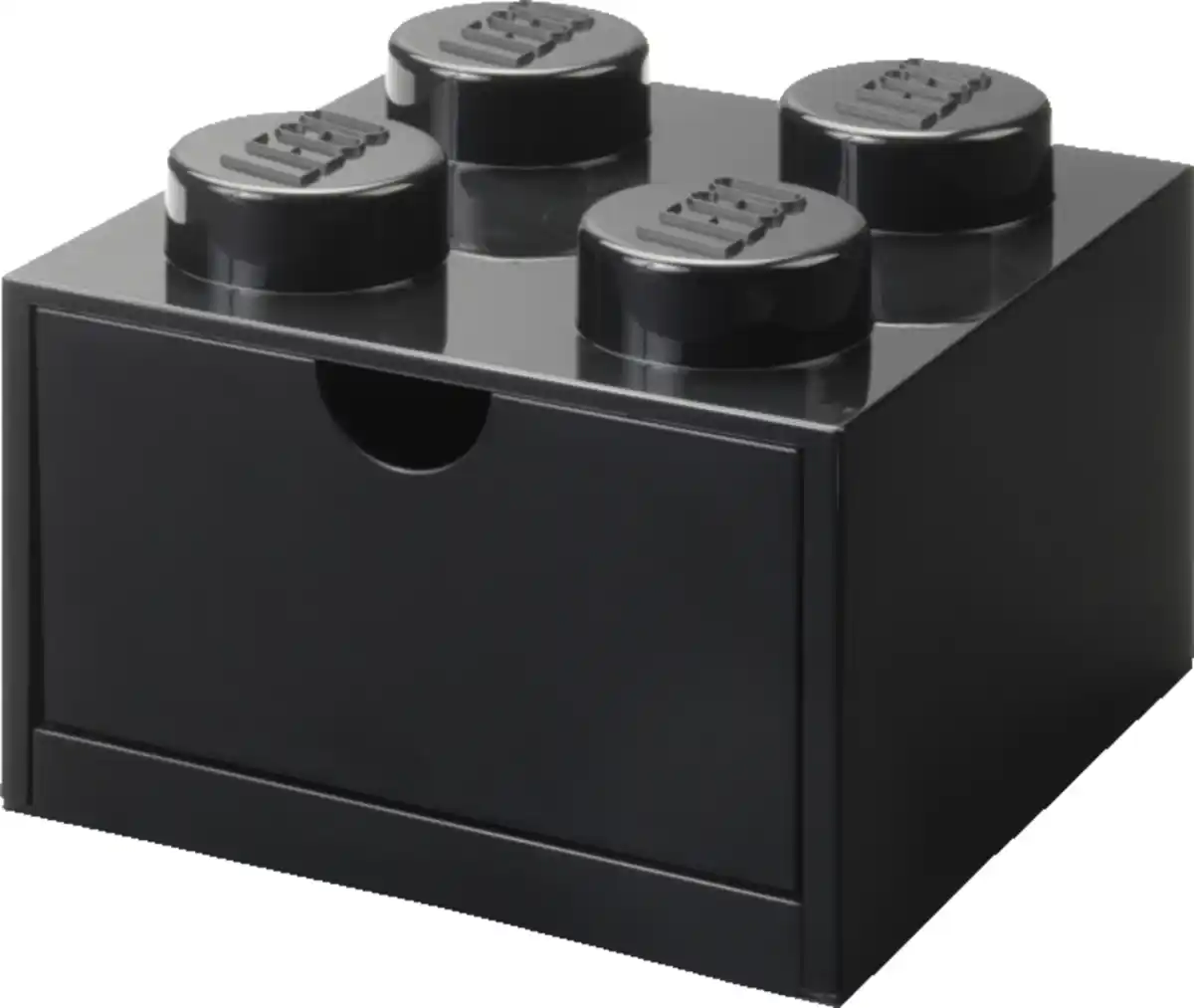 Bild 2 von LEGO Schreibtischelement mit Schubladen 4 Noppen, Schwarz