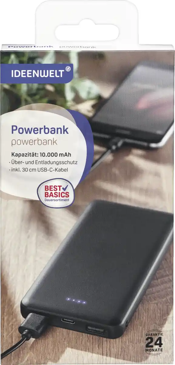 Bild 1 von IDEENWELT Best Basics Powerbank mit 10.000 mAh