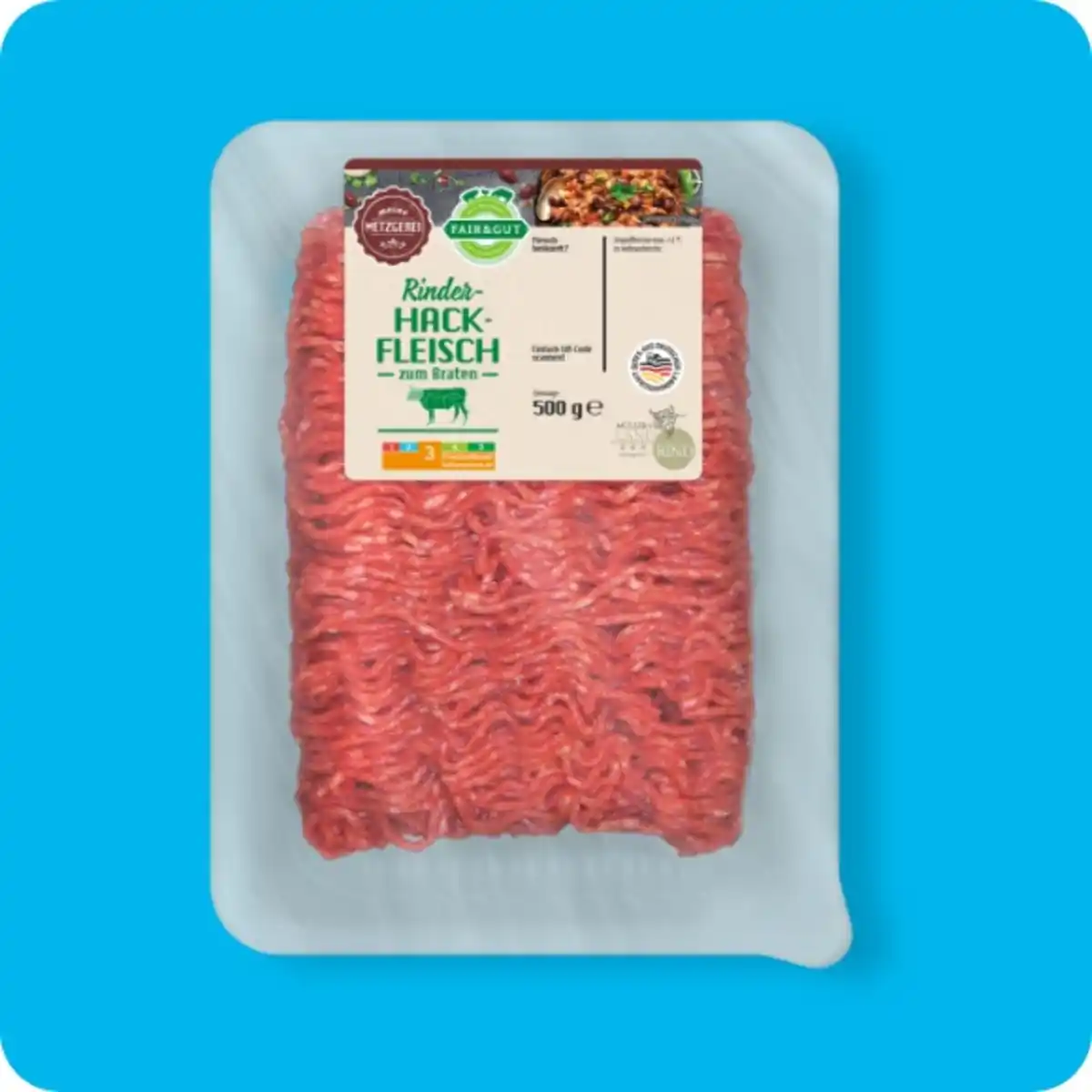 Bild 1 von FAIR & GUT Rinder-Hackfleisch, Haltungsform 3: Außenklima²