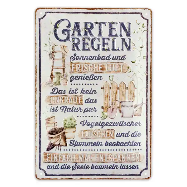 Bild 4 von Bella Casa Retro-Metallschild