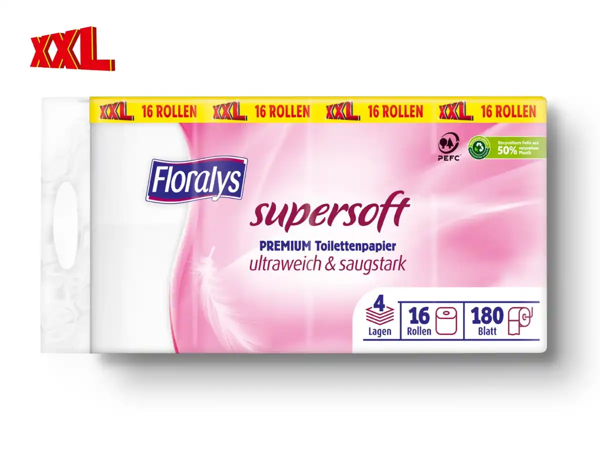 Bild 1 von Floralys Supersoft Premium Toilettenpapier XXL
