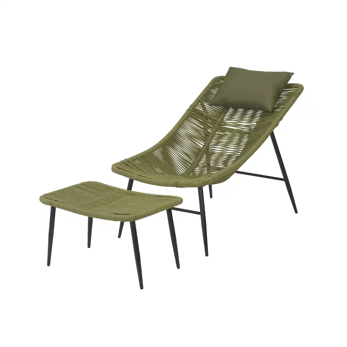 Bild 1 von Sessel 'Vera' grün 112 x 63,5 x 79 cm mit Hocker