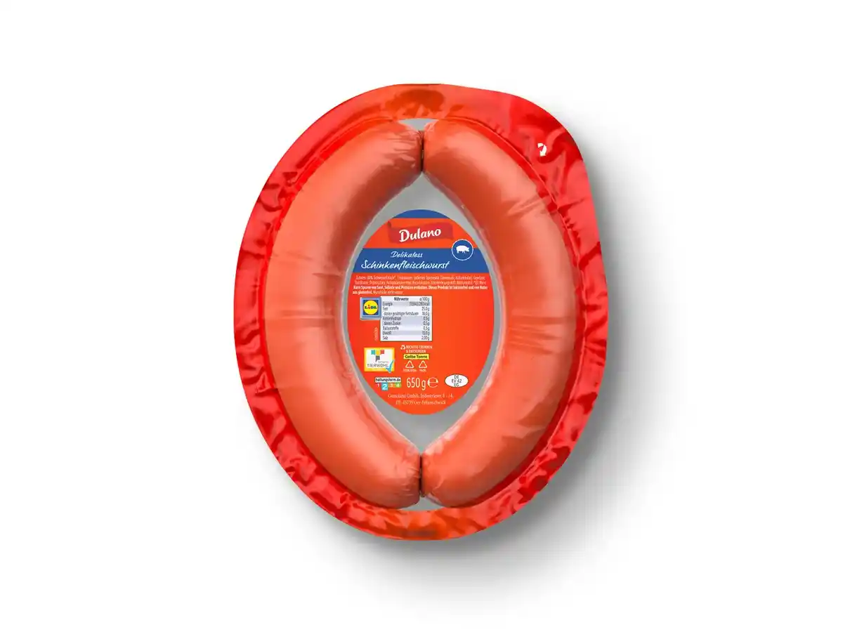 Bild 1 von Dulano Delikatess Schinkenfleischwurst,  650 g