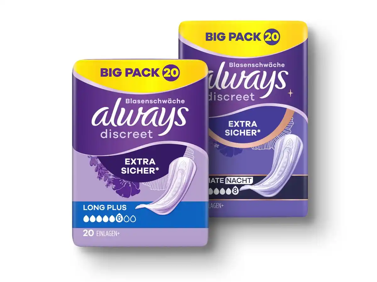 Bild 1 von Always Discreet Hygieneeinlagen Big Pack