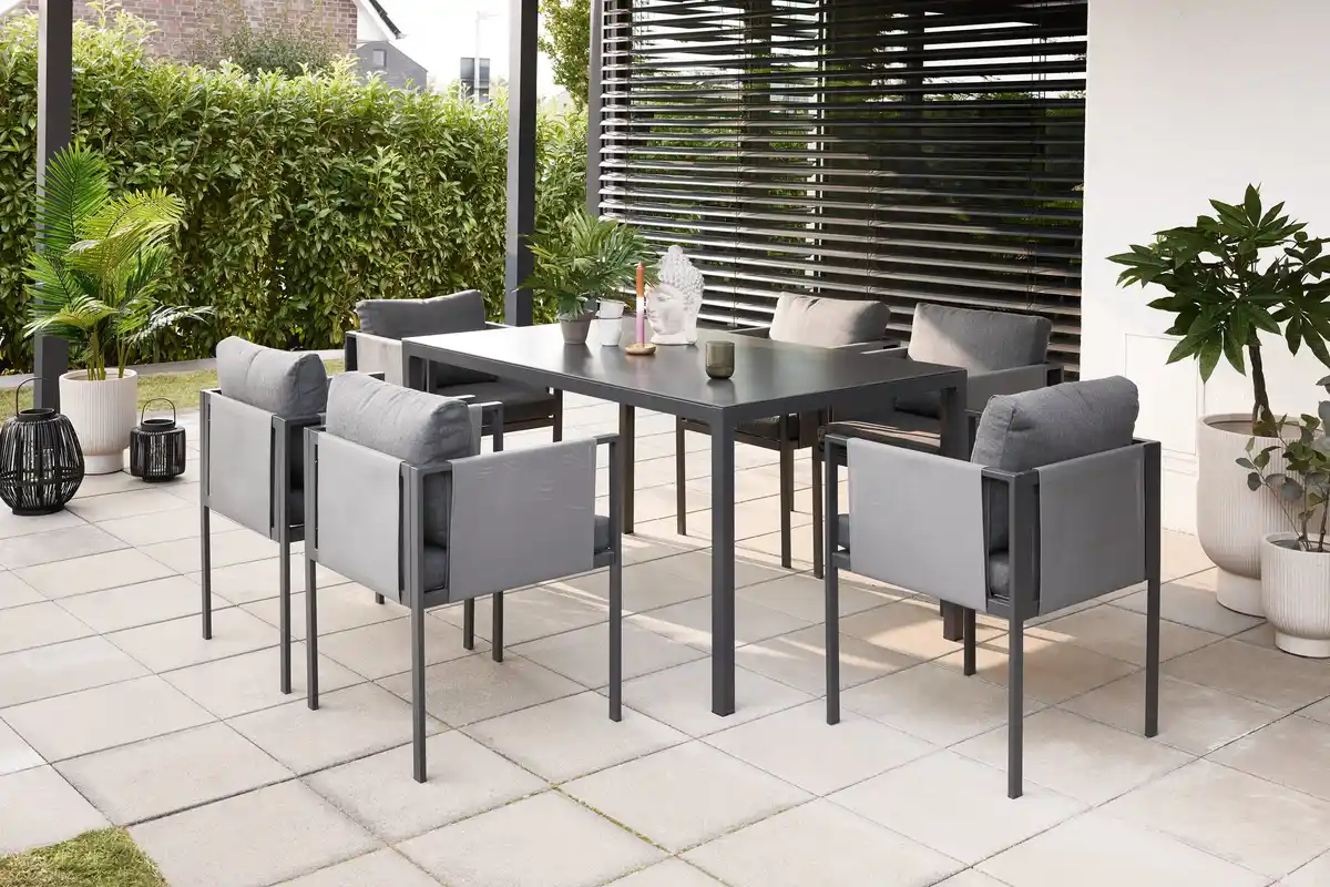 Bild 1 von Primaster Garten-Essgruppe Ascona Stahl 6 Personen