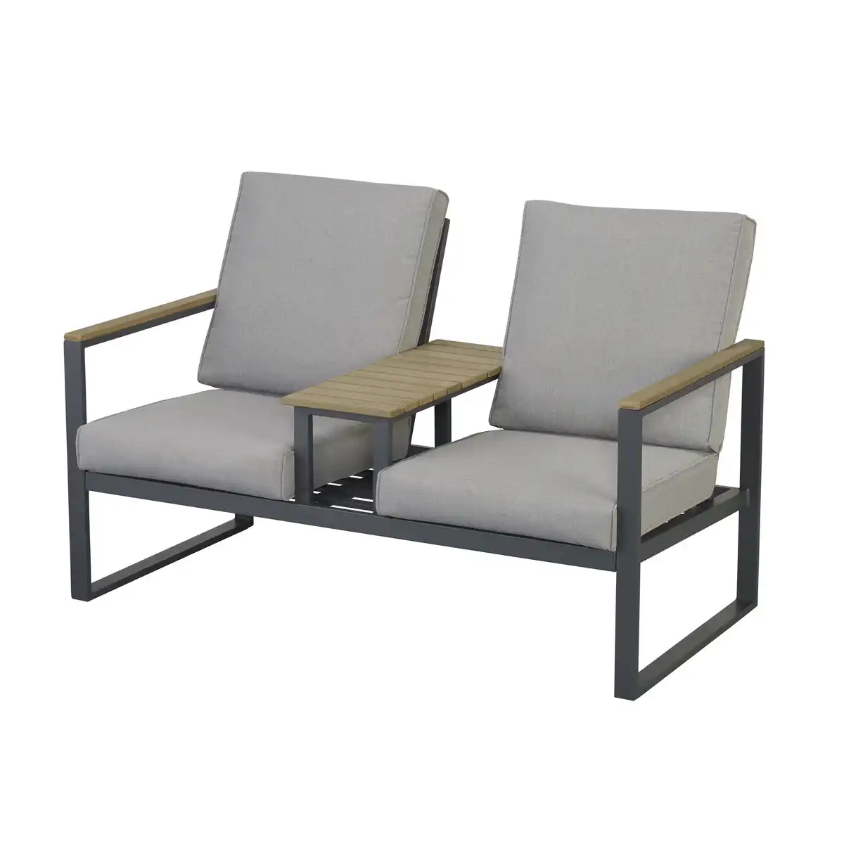 Bild 1 von Bank 'Magdalena' grau 136 x 76 x 81 cm mit Ablage