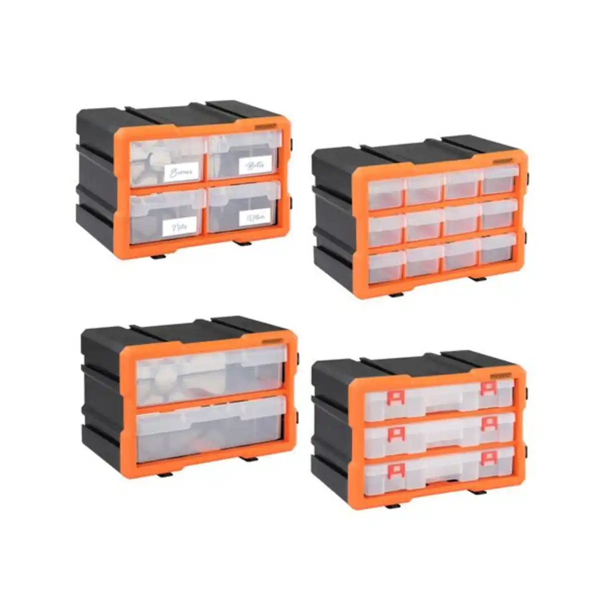 Bild 1 von Kleinteileorganizer 39x59x16cm, 72 Fächer, 4er Set