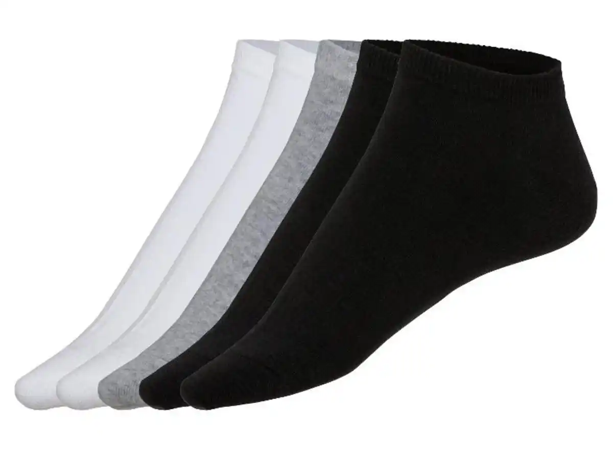 Bild 2 von LIVERGY® Herren Sneakersocken, 5 Paar, mit Bio-Baumwolle