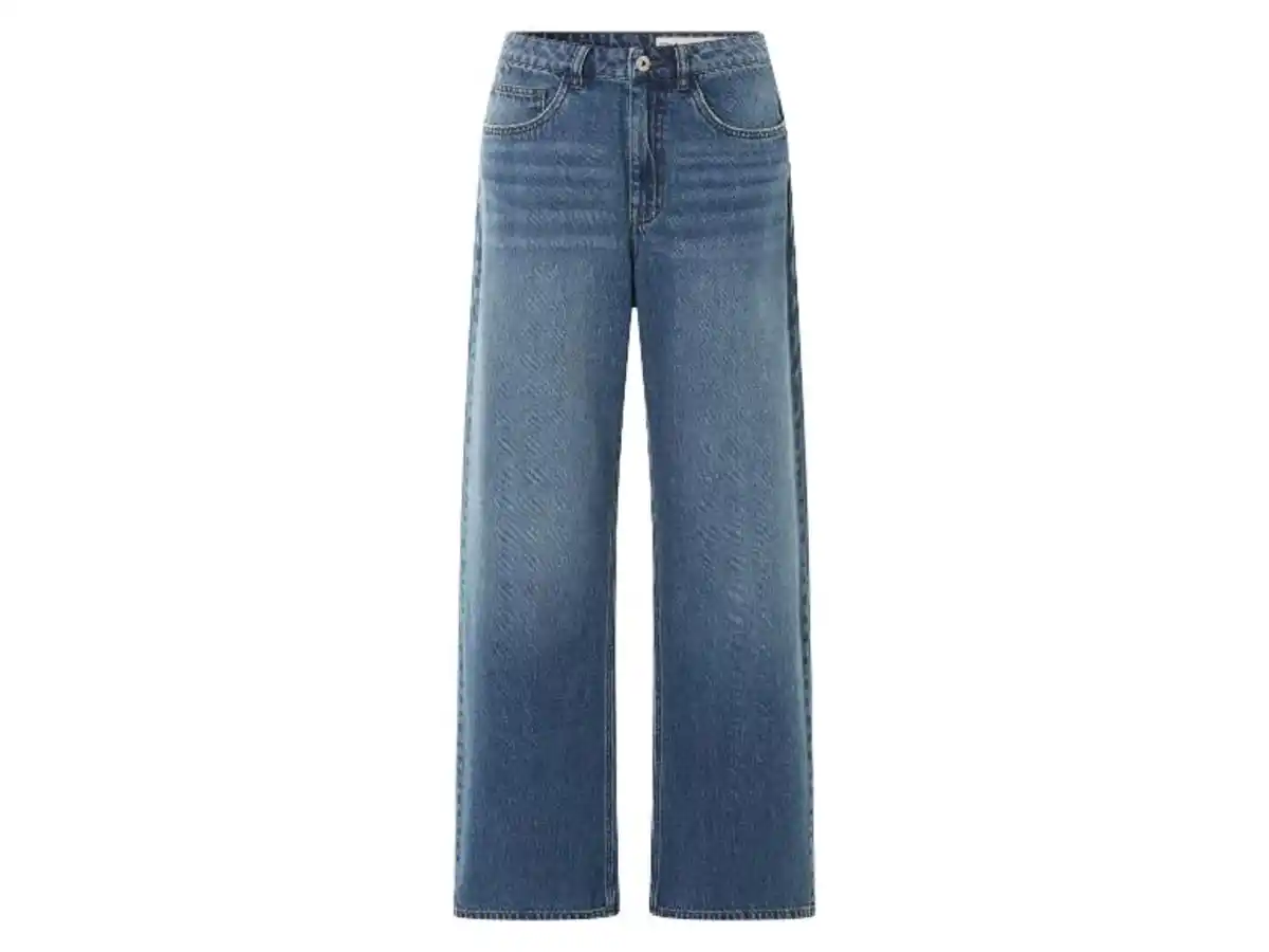 Bild 2 von esmara® Damen Jeans, Wide Leg, mit hoher Leibhöhe