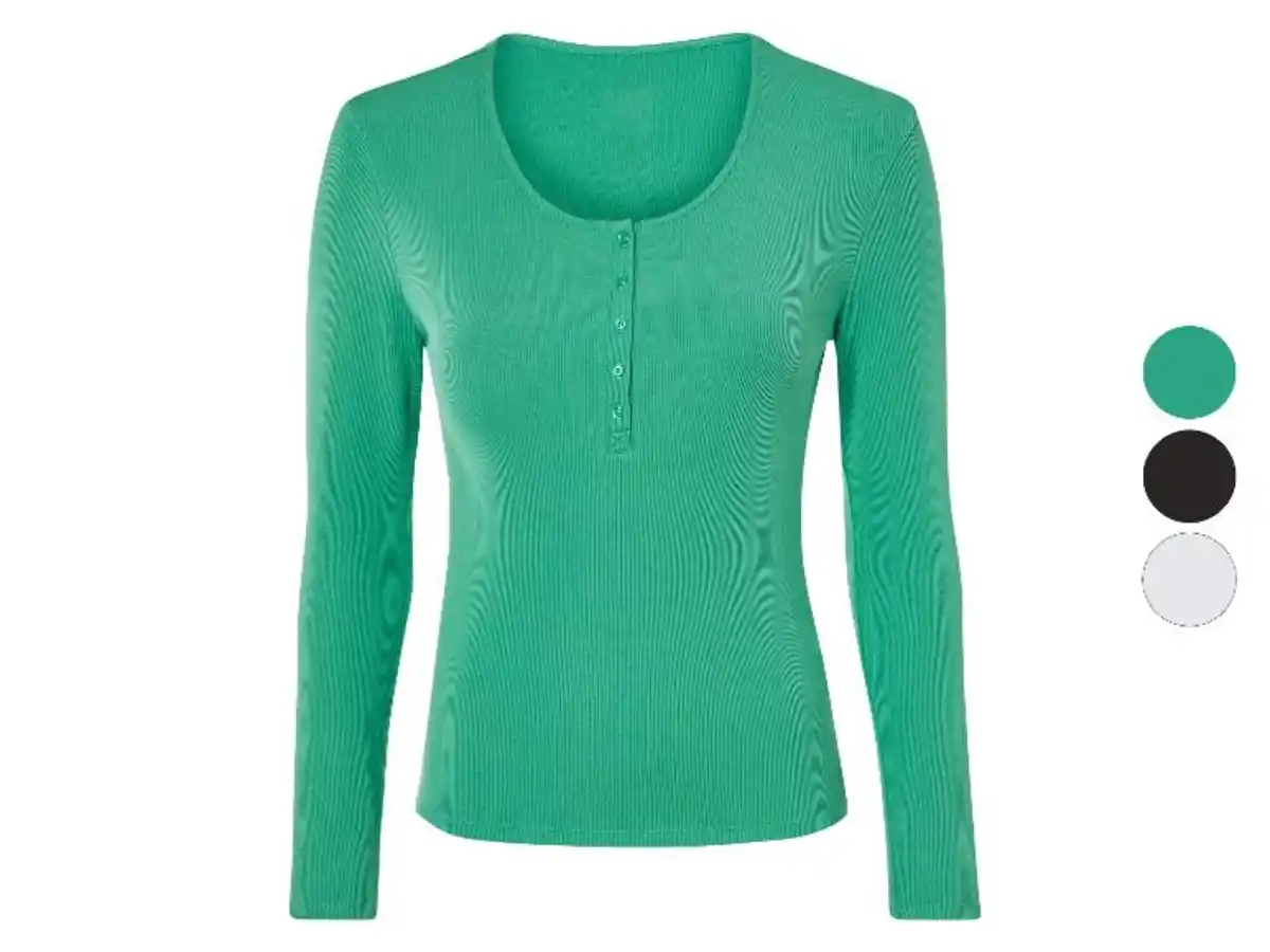 Bild 1 von esmara® Damen Langarmshirt, in modischer Ripp-Qualität
