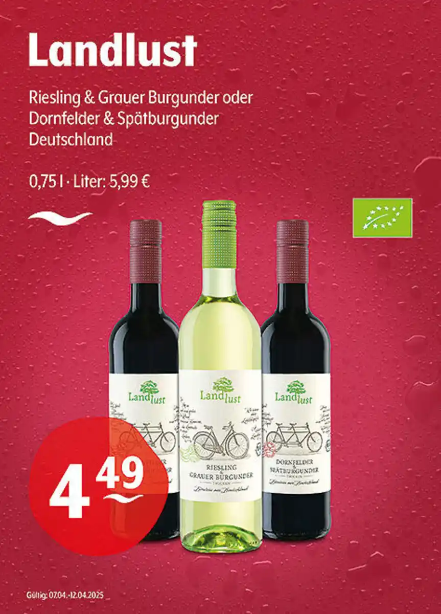 Bild 1 von Landlust Riesling & Grauer Burgunder oder Dornfelder & Spätburgunder Deutschland