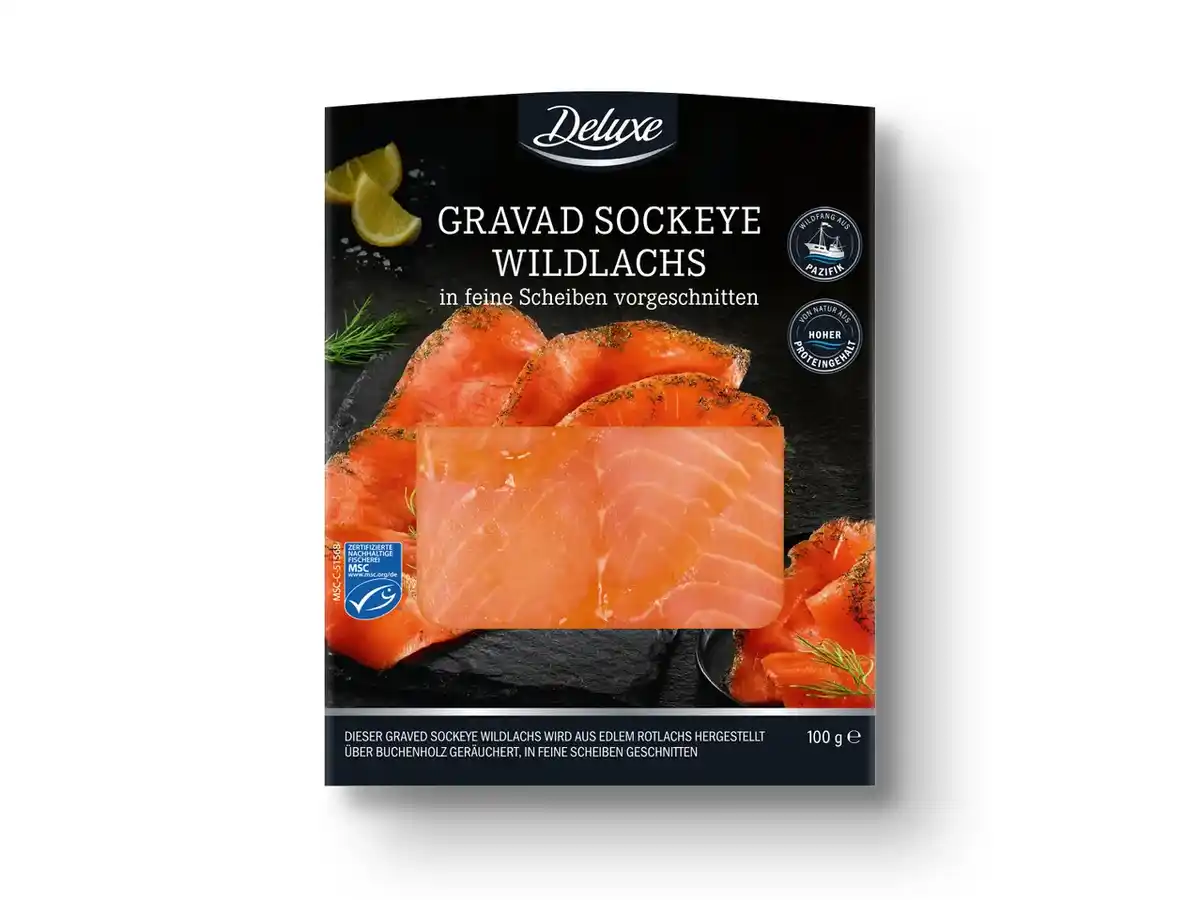Bild 1 von Deluxe MSC Gravad Sockeye Wildlachs,  100 g