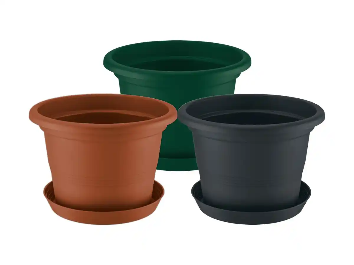 Bild 1 von PARKSIDE® Pflanzgefäß mit Untersetzer, 2-teilig