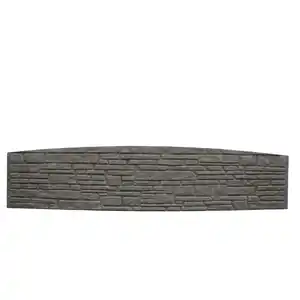 Beckers Betonzaun Betonzaunbogenplatte 'Standard Montana' Beton/Stahl grau 200 x 45 x 3,5 cm