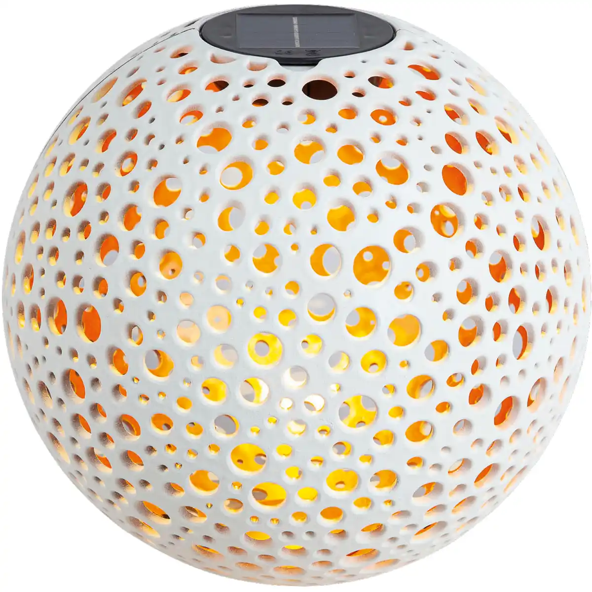 Bild 1 von toom LED-Solarkugel weiß/bronzefarben Ø 25 cm