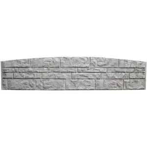 Beckers Betonzaun Betonzaunbogenplatte 'Standard Fels' 200 x 45 x 3,5 cm grau