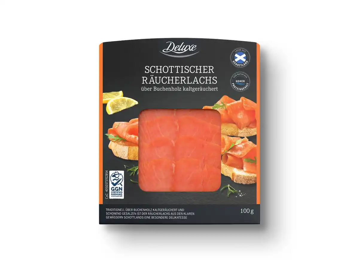 Bild 1 von Deluxe Schottischer Räucherlachs,  100 g