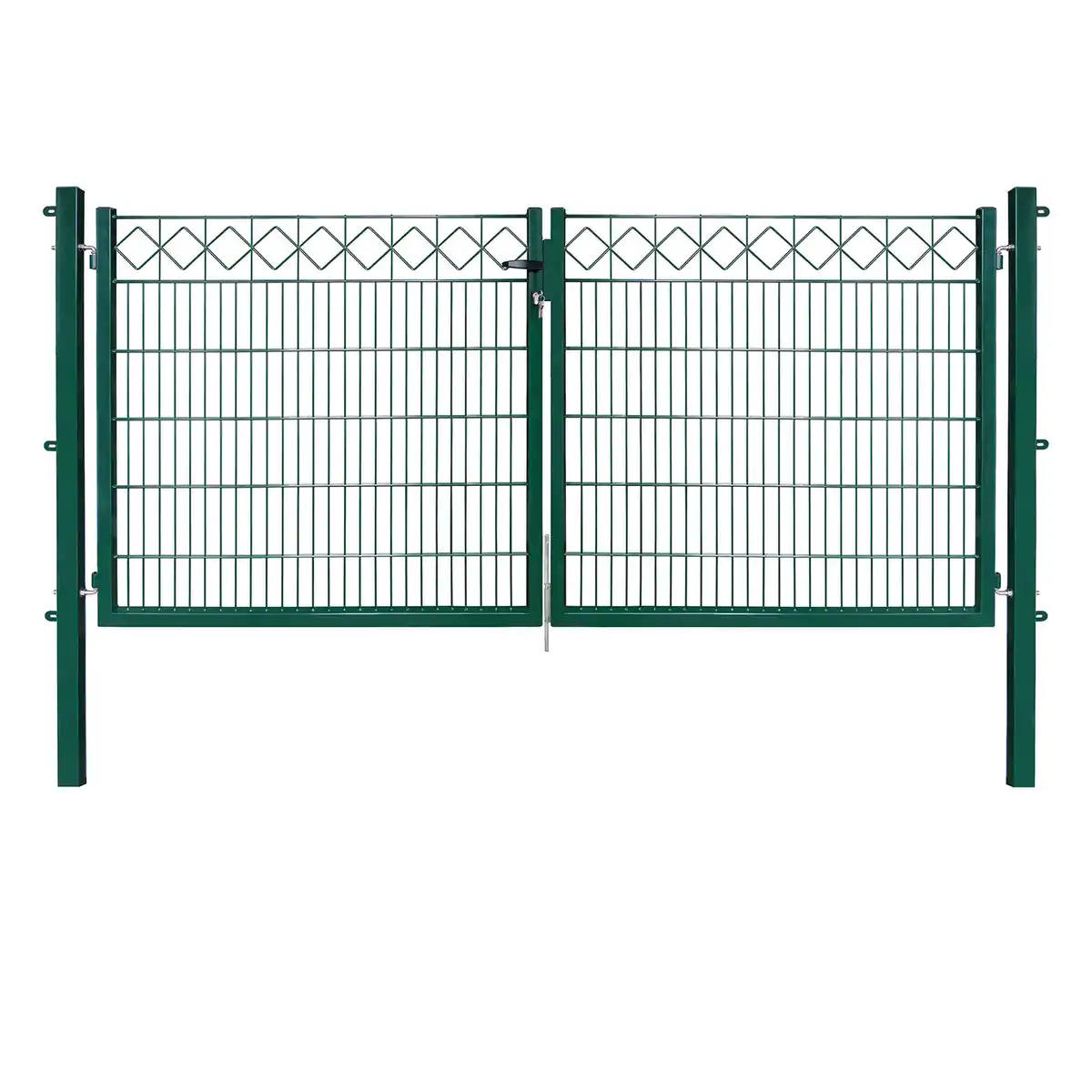 Bild 1 von Arvotec Doppeltor 'Exclusive' moosgrün 300 x 120 cm, mit Karodekor