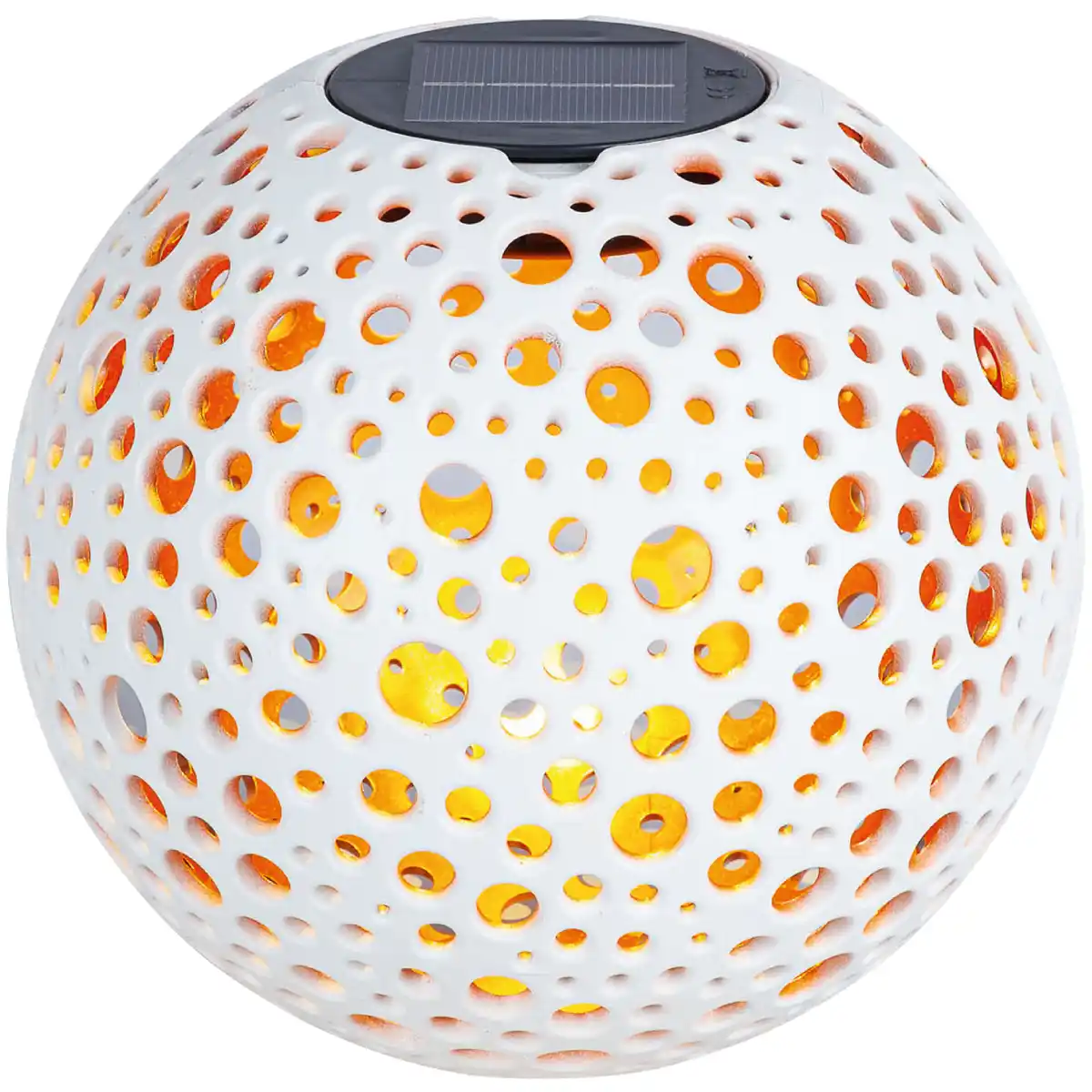 Bild 1 von toom LED-Solarkugel weiß/bronzefarben Ø 20 cm