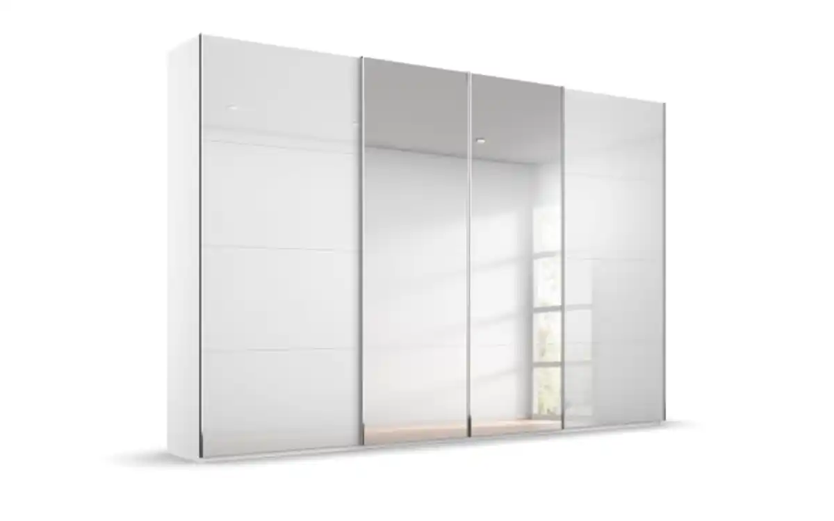 Bild 1 von Synchron-Schwebetürenschrank Saligo, weiß, 316 x 235 cm