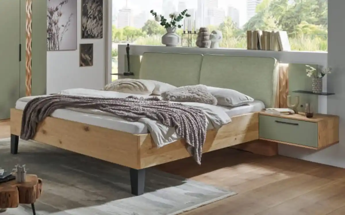 Bild 2 von Disselkamp - Schlafzimmer Callao, Balkeneiche-Nachbildung/grün