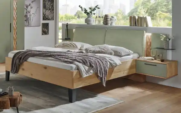 Bild 2 von Disselkamp - Schlafzimmer Callao, Balkeneiche-Nachbildung/grün