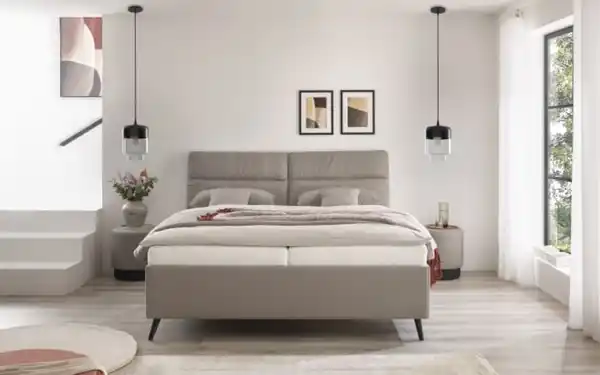 Bild 2 von Mondo - Polsterbett Deluxe Edition, taupe, 180 x 200 cm, Härtegrad 3/4