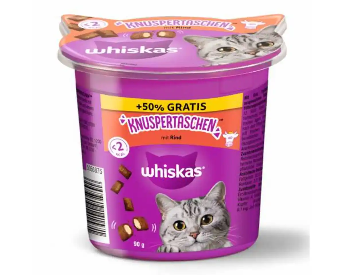 Bild 1 von Whiskas Knuspertaschen mit Rind 90g