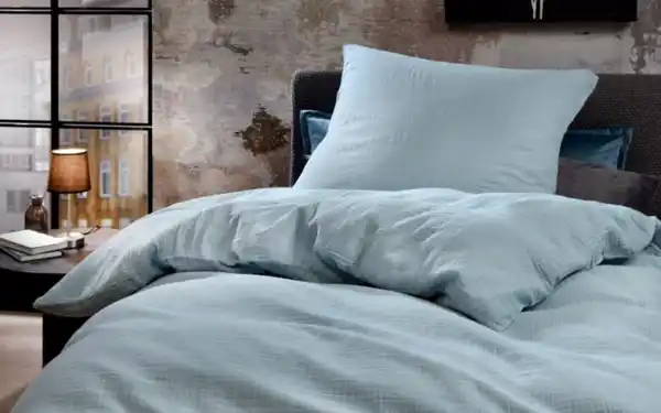 Bild 2 von Bettwäsche Musselin, blau, ca. 135 x 200 cm