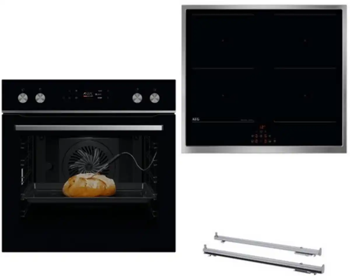 Bild 1 von FXHS24M65 Herdset mit Induktionskochfeld bestehend aus OE7P621AB+TX64IM00XB+TR2LFV schwarz + edelsta