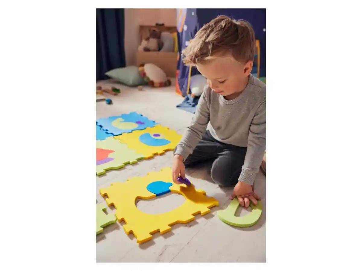 Bild 2 von Playtive Puzzlematten Zahlen und Buchstaben / Puzzlematten Tiere und Fahrzeuge / Puzzlematten Stadt