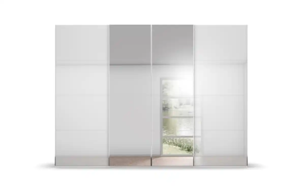 Bild 2 von Synchron-Schwebetürenschrank Saligo, weiß, 316 x 235 cm