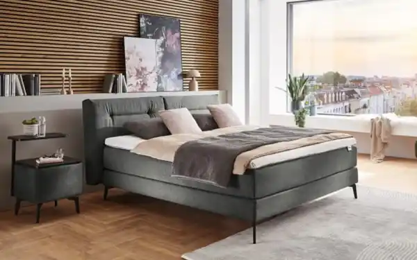 Bild 3 von Boxspringbett HU-BX22141, Joyce silver, 180 x 200 cm