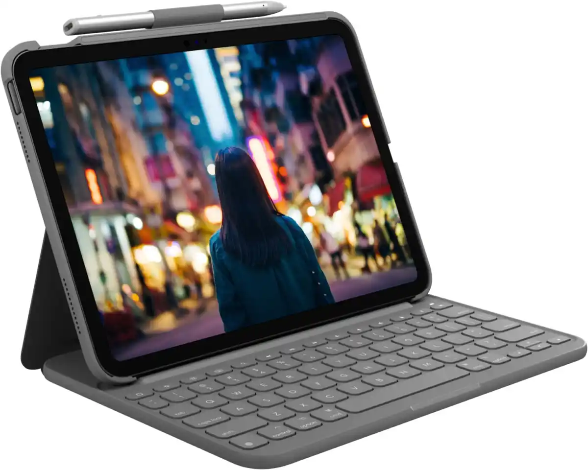 Bild 1 von Slim Folio (DE) Tablet-Tastatur für iPad 10. Gen./iPad 11" (A16) oxford grey