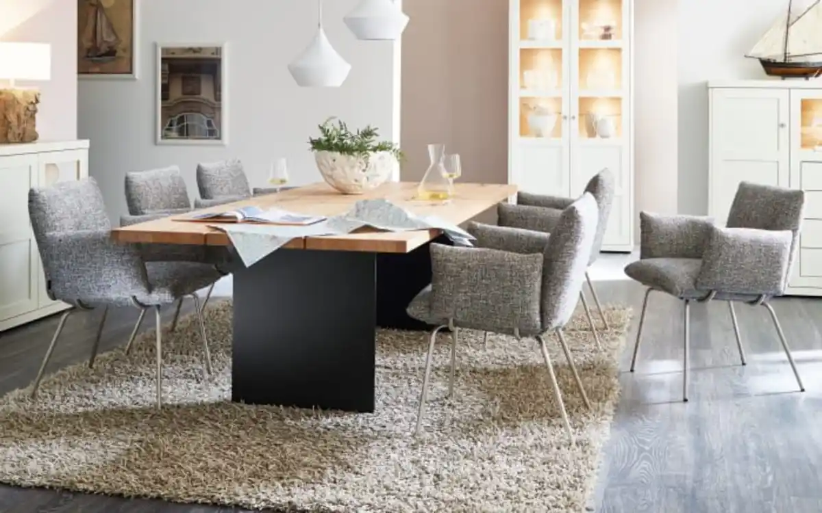 Bild 1 von VENJAKOB - Essgruppe Maika/ET244, anthrazit/Eiche furniert