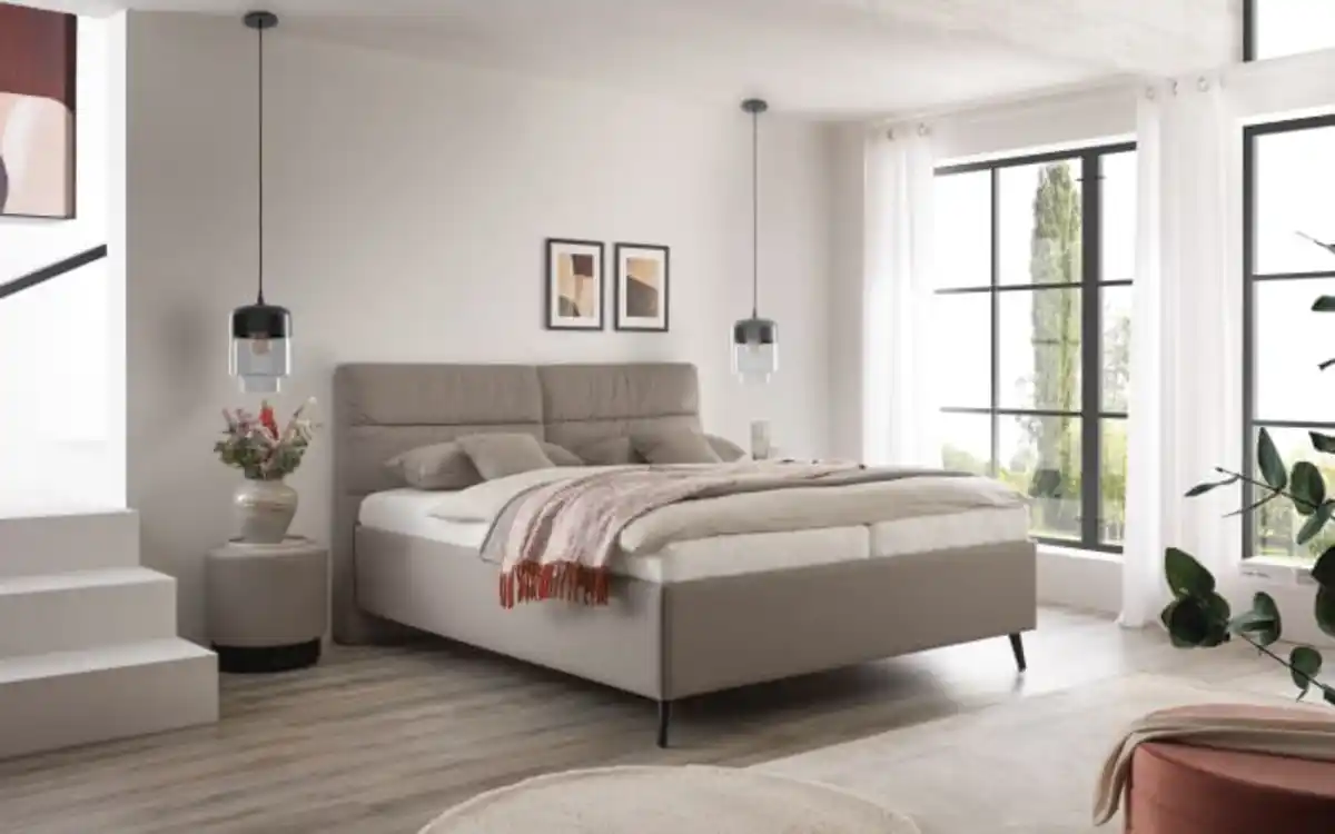 Bild 1 von Mondo - Polsterbett Deluxe Edition, taupe, 180 x 200 cm, Härtegrad 3/4