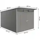 Bild 2 von Biohort Metall-Gerätehaus AvantGarde Gr. A8 quarzgrau-metallic Doppeltür