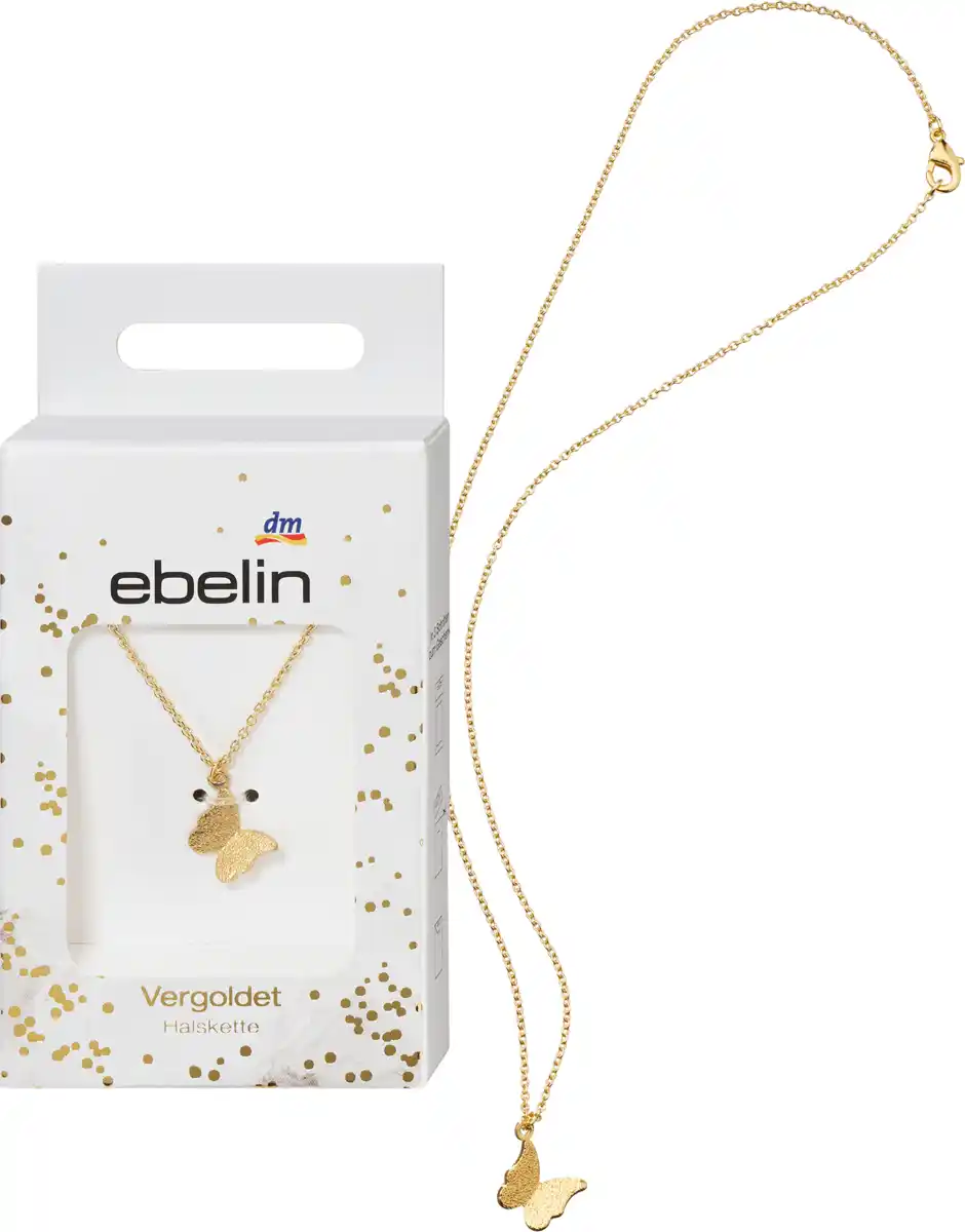 Bild 1 von ebelin Halskette Schmetterling vergoldeter Modeschmuck