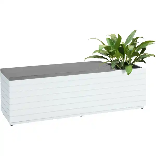 Bild 2 von Gartenbank Eldorendo 2-Sitzer aus Holz Weiß 138 cm x 45 cm x 34 cm