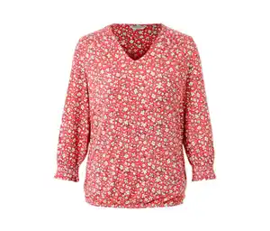 Bedrucktes Blusenshirt, koralle