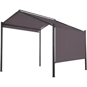 Stahl-Pavillon Bacliff 3 m x 3 m x 2,8 m Anthrazit