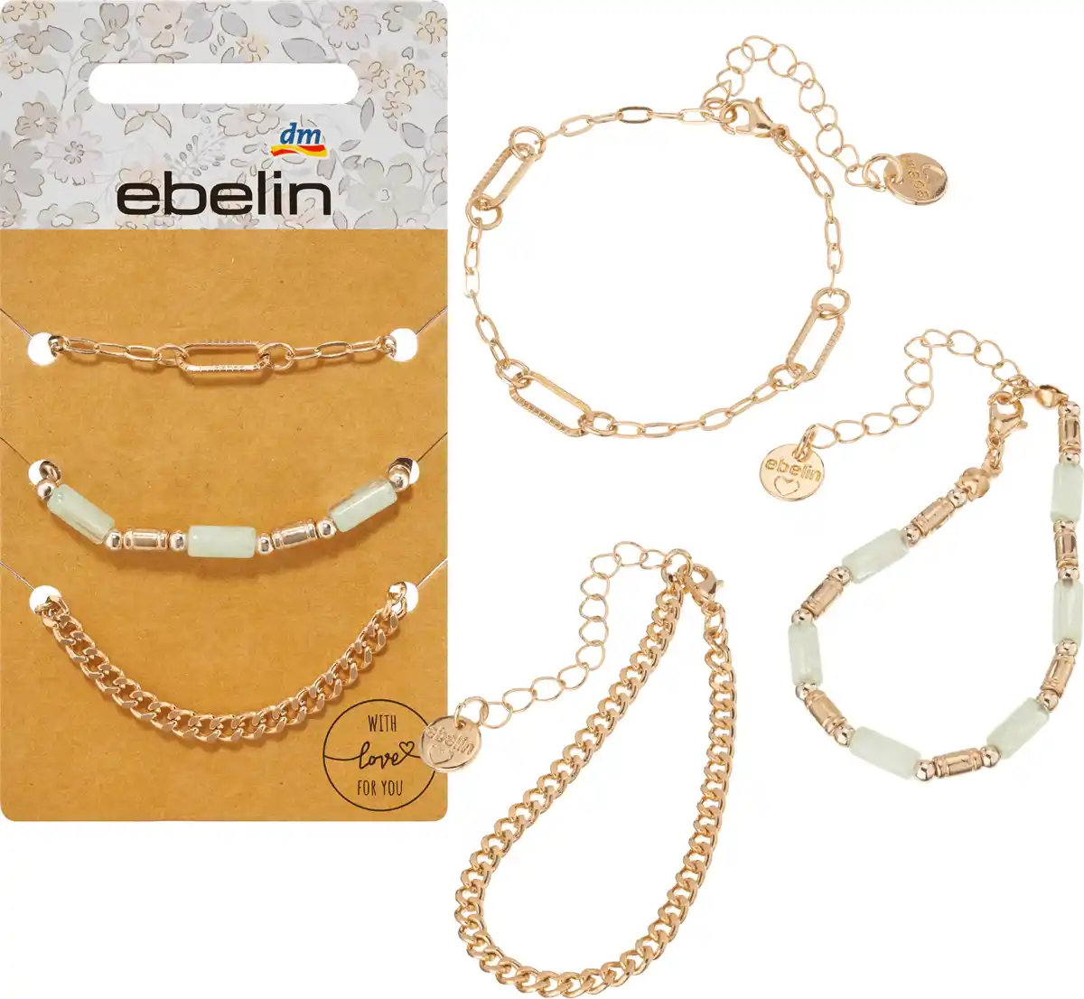 Bild 1 von ebelin Armbänder mit Steinen, Gold-Optik