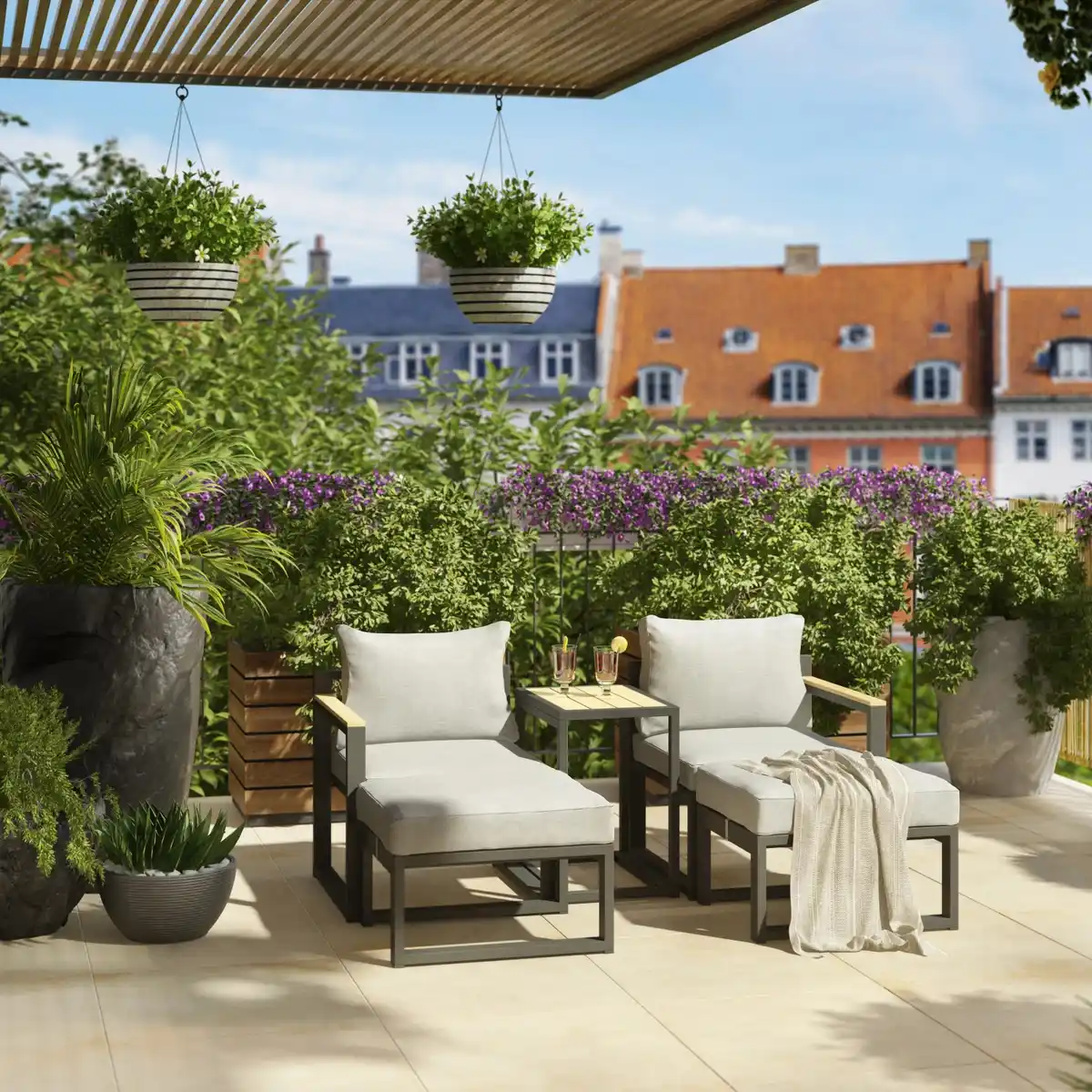 Bild 3 von Lounge-Set Carleton 5-teilig Aluminium-Gestell Anthrazit