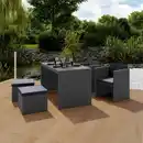 Bild 1 von Balkonmöbel-Set Hazelton 5-teilig Polyrattan Grau
