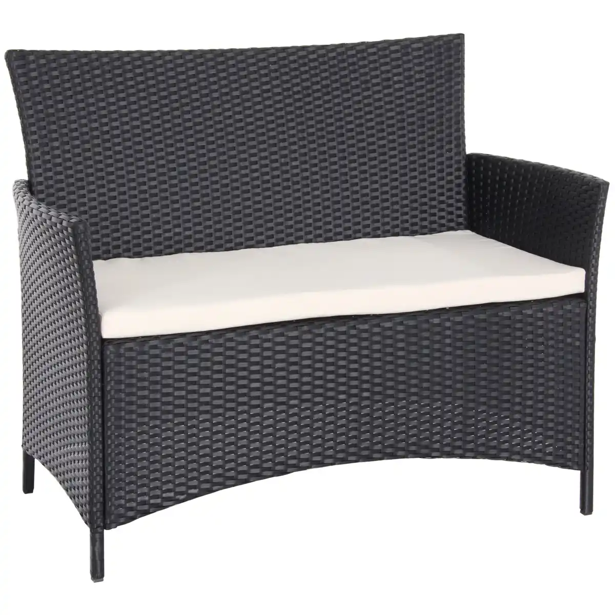 Bild 4 von Gartenmöbel-Set Canera 4-teilig Polyrattan Schwarz