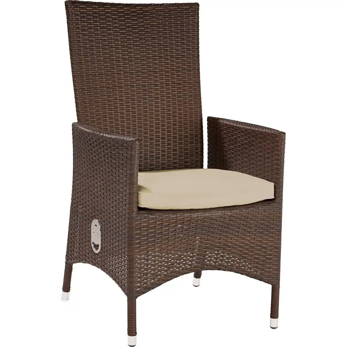 Bild 1 von Gartensessel Davenport II mit verstellbarer Rückenlehne aus Polyrattan Braun