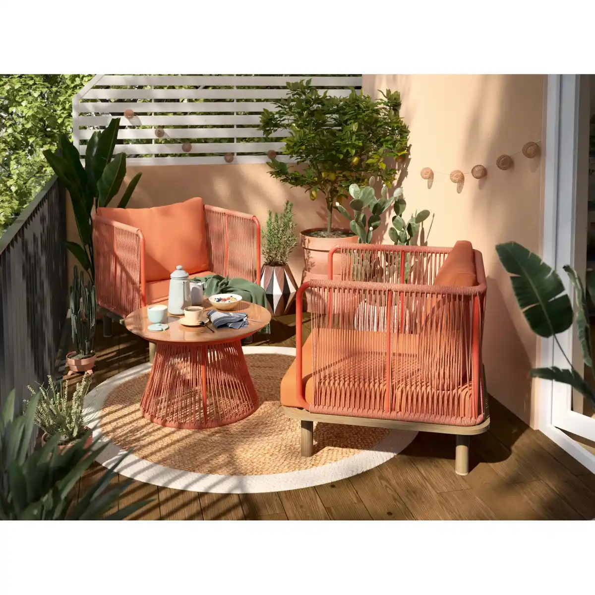 Bild 2 von Balkontisch Bandon Ø 70 cm x 44 cm Terrakotta