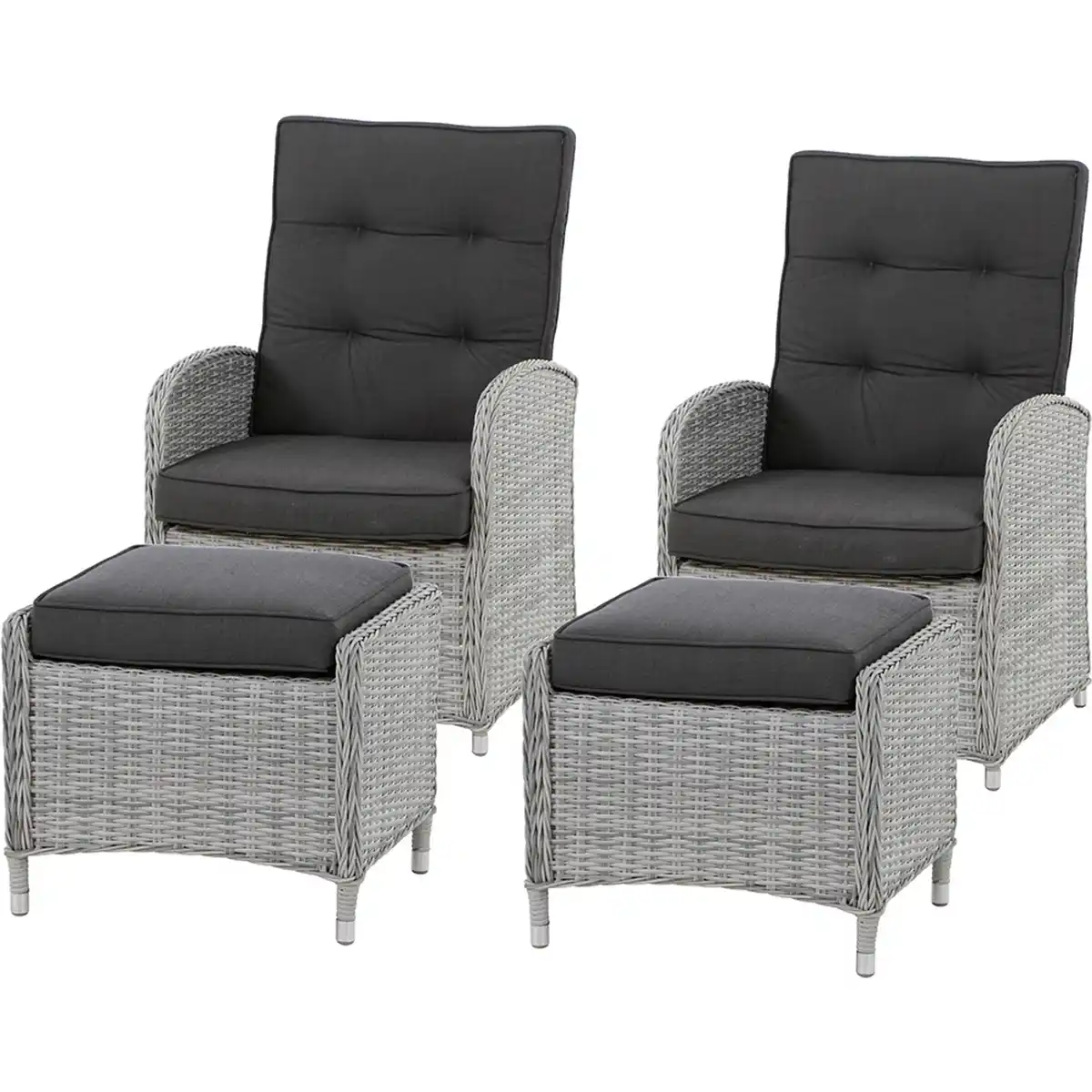 Bild 2 von Siena Garden Cordoba Lounge-Set 4-teilig Ice-Grey inkl. Kissen
